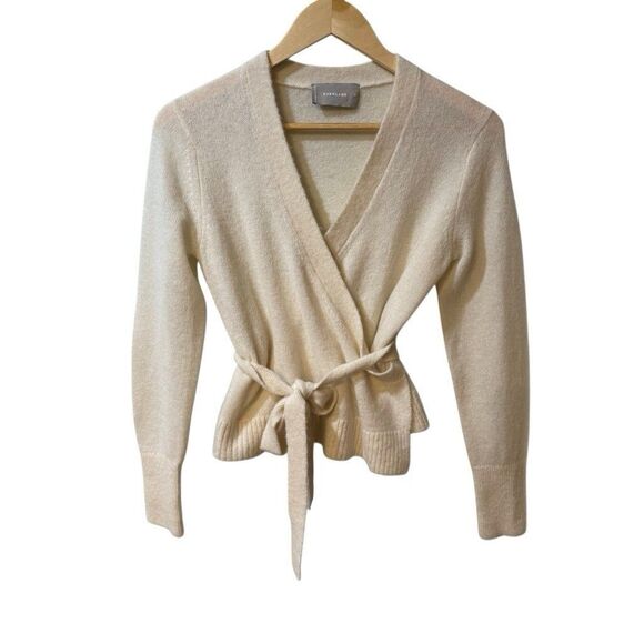 Everlane Womens Alpaca Wool Wrap Sweaters & Cardigans Ivory/ Cream Size Small - Picture 1 of 9